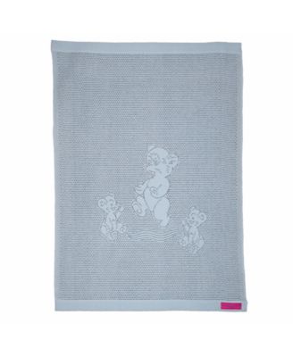 Southampton Home Lace Weave Teddy Bear Baby Blanket