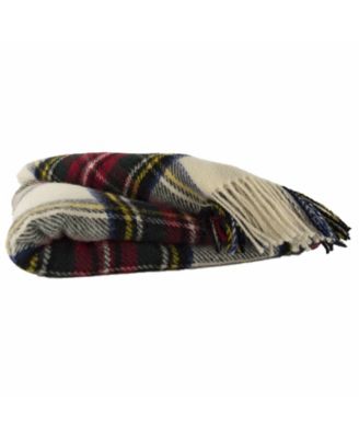 Highland Tartan Tweed Pure 100% Wool Throw, 72" x 59"