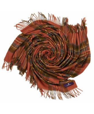 Highland Tartan Tweed Merino Wool Throw, 55" x 72"