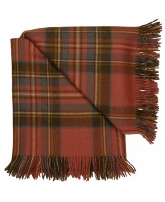 Highland Tartan Tweed Merino Wool Throw, 55" x 72"
