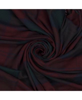 Highland Tartan Tweed Merino Wool Throw, 55" x 72"