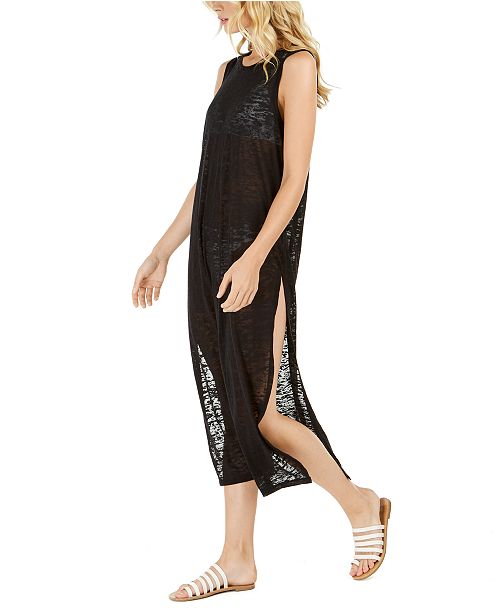 Calvin Klein Burnout Maxi Dress Swim CoverUp, Created for Macy's