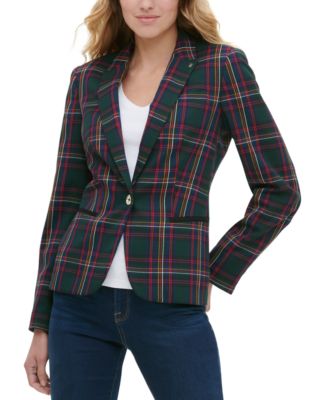 tommy hilfiger plaid blazer