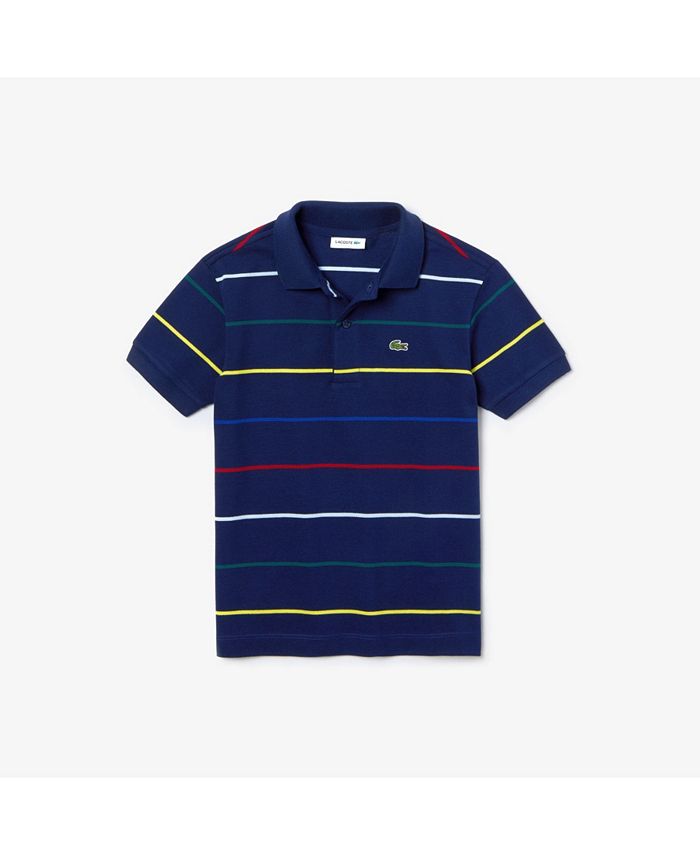 Lacoste Toddler, Little and Big Boys Multi Stripe Polo Shirt - Macy's