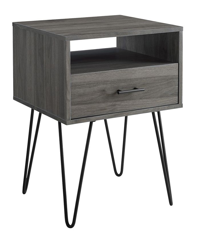 Walker Edison Modern Single Drawer Hairpin Leg Side Table - Macy's