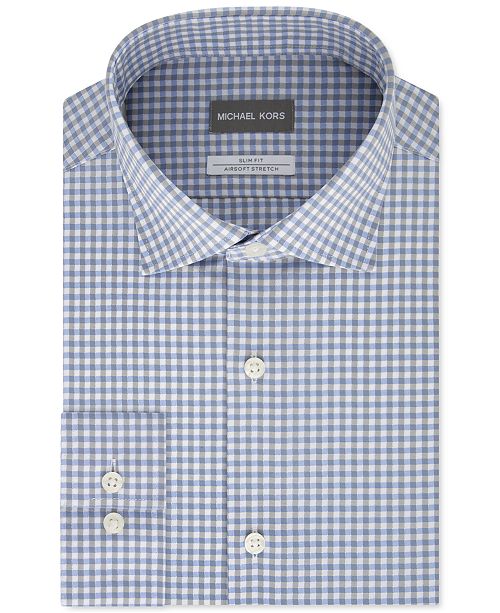 Michael Kors Men S Slim Fit Non Iron Airsoft Performance Stretch Check Dress Shirt Reviews Dress Shirts Men Macy S Get the lowest price on your favorite brands at poshmark. michael kors