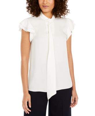 Elie Tahari - Silk Tie-Neck Top