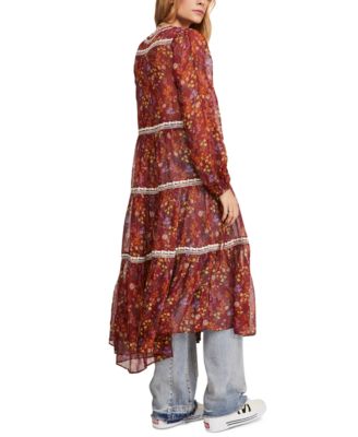 Free People Call On Me Embroidered Maxi Top