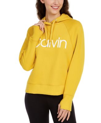 calvin klein performance relaxed logo hoodie