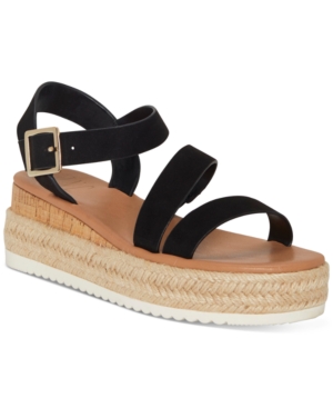 image of Inc Women-s Siona Asymmetrical PlatForm Wedge Sandals, Created for Macy-s Women-s Shoes