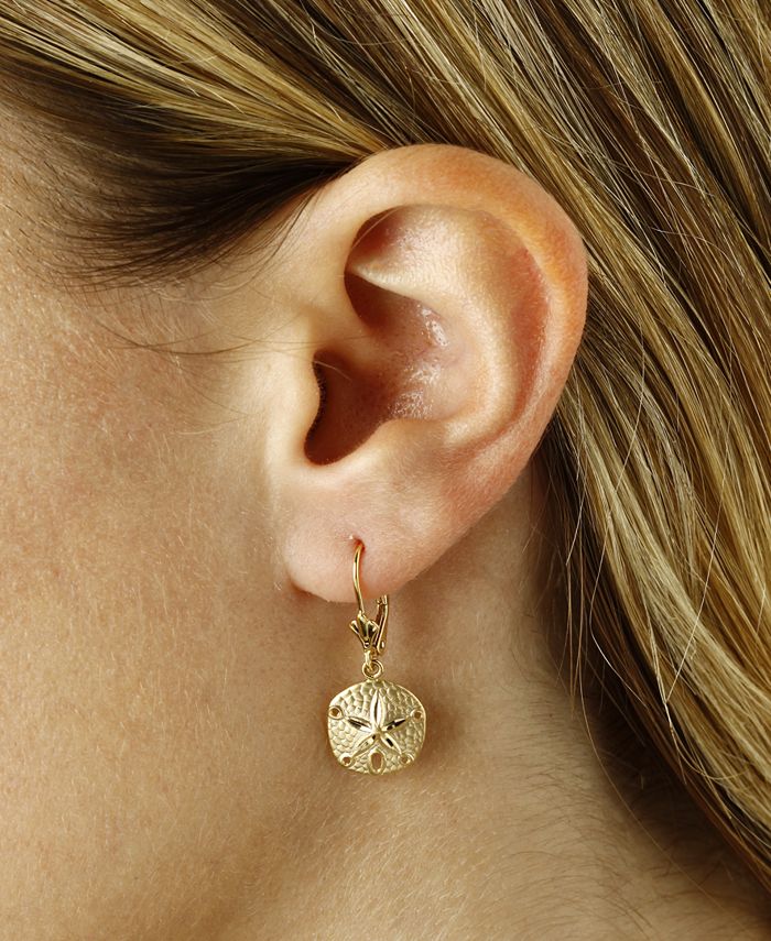 Macy's Sand Dollar Drop Earrings in 14k Gold - Macy's