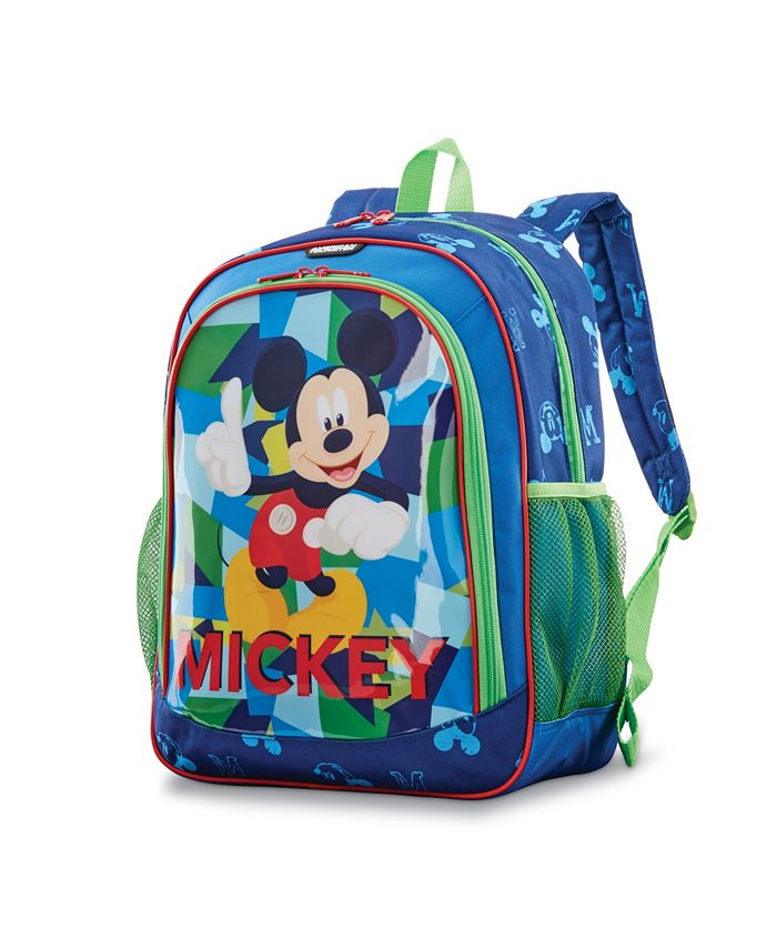 Vintage Mickey Mouse Walt Disney Travel Co. Inc Leather Travel Bag 13 x 14  X 6.5