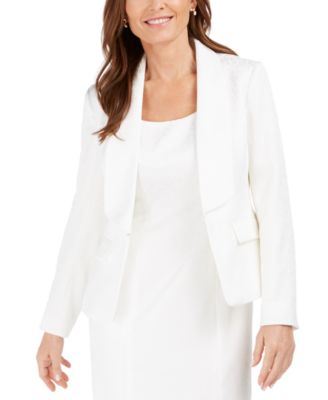 Kasper - Tonal-Print Shawl-Lapel Blazer