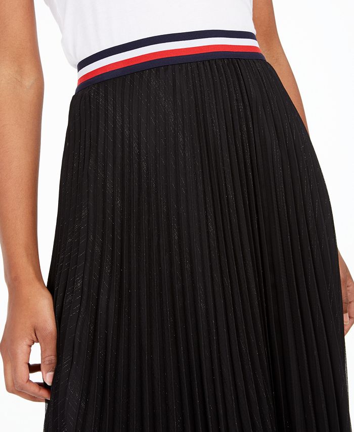 Tommy Hilfiger Metallic Pleated Midi Skirt Macy's