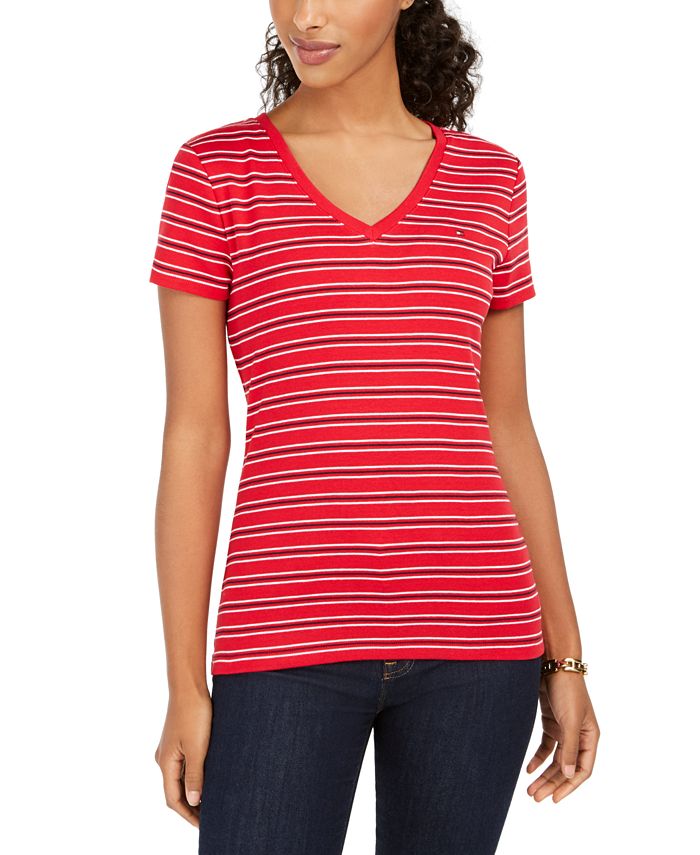 INC International Concepts INC Striped V-Neck T-Shirt, Created For Macy's  Reviews Tops Women Macy's | centenariocat.upeu.edu.pe