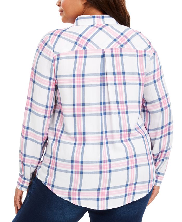 Style & Co Plus Size Plaid Shirt, Created for Macy's - Macy's