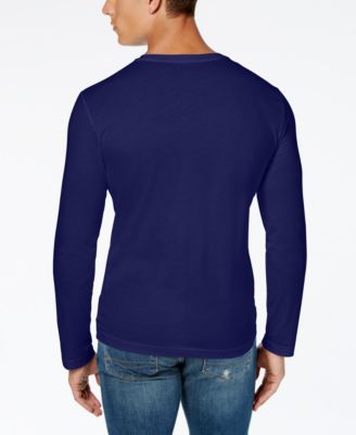 Men's V-Neck Casual Long Sleeve Jersey T-Shirt