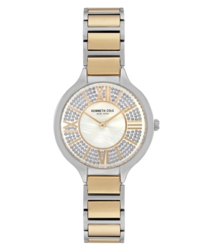 image of Kenneth Cole New York Women-s Two Tone Stainless Steel Bracelet Watch, 33mm