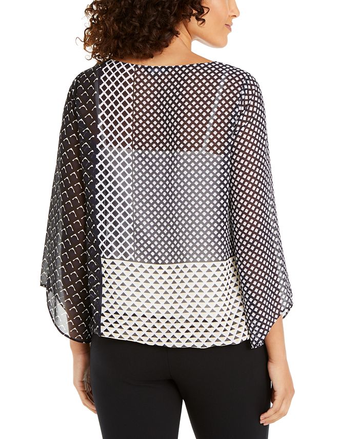 Alfani Angel Sleeve Sheer Blouson Top Created For Macys Macys 