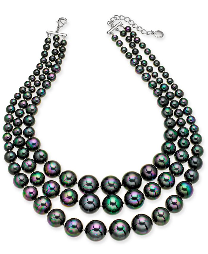 Macy's charter club pearl sale necklace