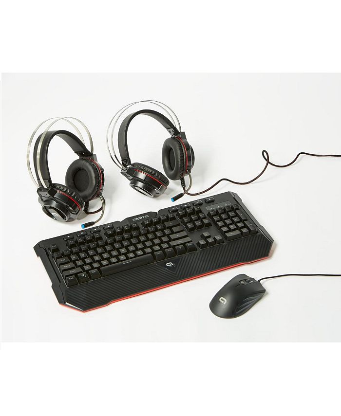 Tzumi Alpha Gaming Battle Group 3 Piece Set with Vertex Headset