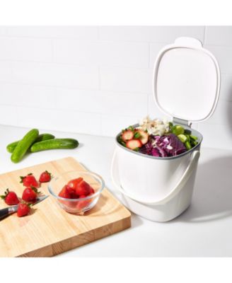 Easy Clean 0.75 Gallon Compost Bin, White