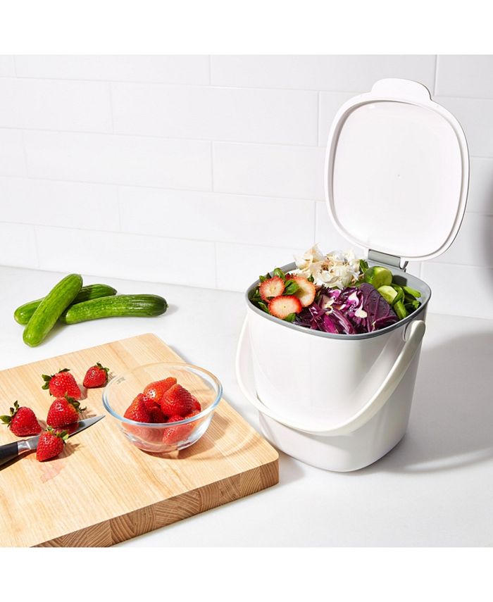 OXO Easy Clean 0.75 Gallon Compost Bin, White Macy's