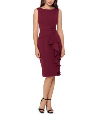 Betsy & Adam Cascading Ruffle Sheath Dress - Macy's