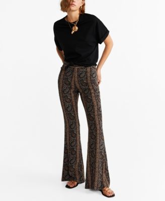 MANGO - Mango Printed flared trousers