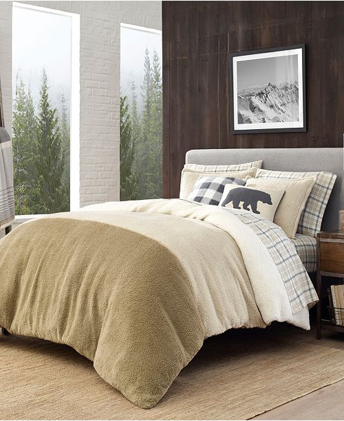 Eddie Bauer Range Finder Beige Full Queen Duvet Cover Set