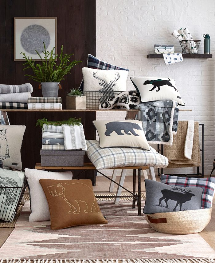 Eddie Bauer Winter Lab Dark Pine Throw Pillow Macy's