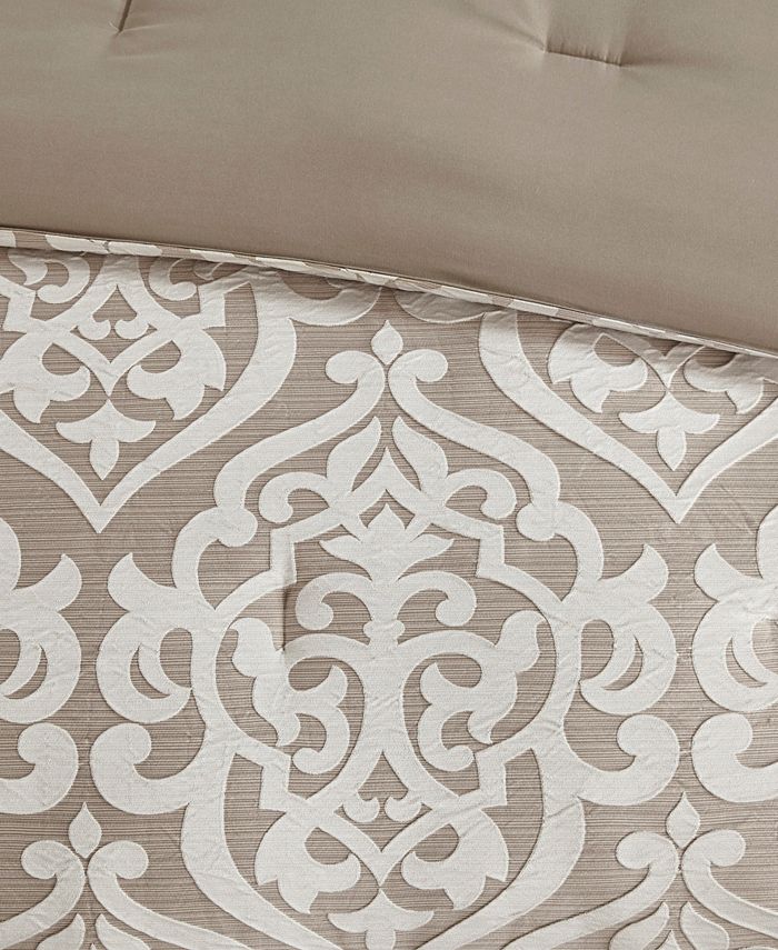 Madison Park Odette King 8 Piece Jacquard Comforter Set & Reviews Comforter Sets Bed & Bath