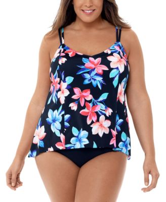 macys plus swim