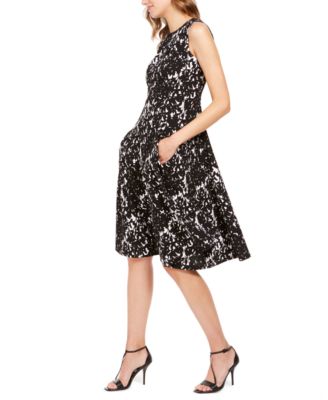 calvin klein fit and flare dress