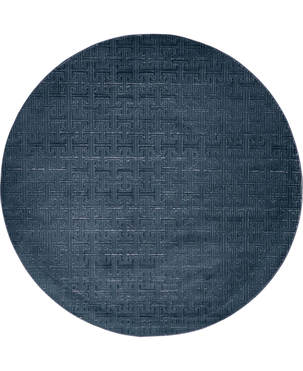 Jill Zarin Park Avenue Uptown Jzu004 Navy Blue 8' x 8' Round Rug - Navy Blue
