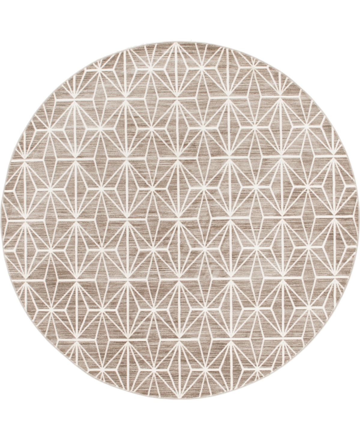 Jill Zarin Fifth Avenue Uptown Jzu002 Brown 8' x 8' Round Rug - Brown