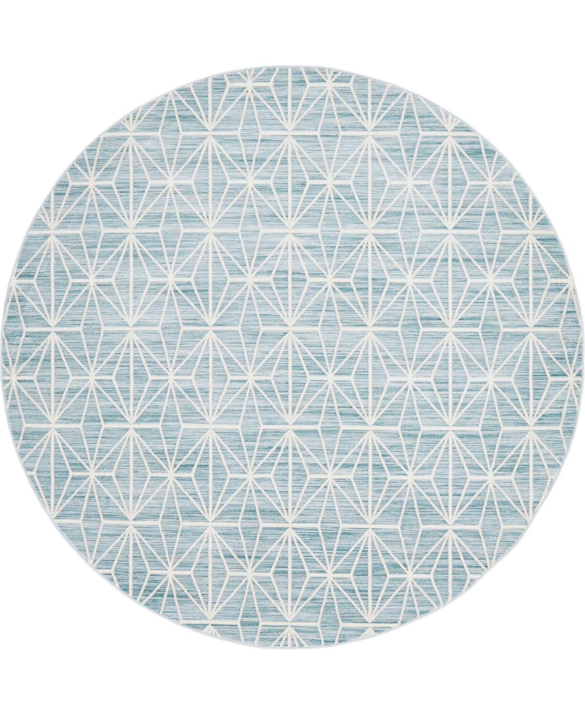 Jill Zarin Fifth Avenue Uptown Jzu002 Blue 8' x 8' Round Rug - Blue