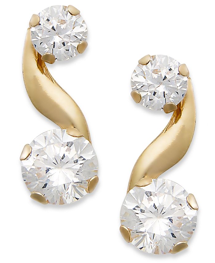 Macy's 10k gold outlet earrings