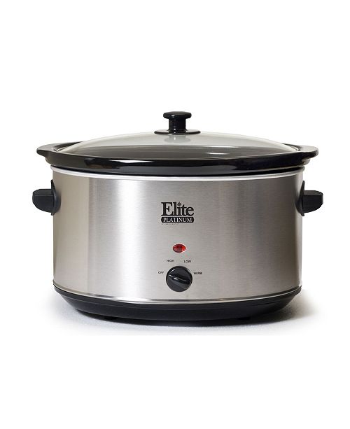 Elite by MaxiMatic Elite Platinum 8.5 Quart Stainless Steel Slow