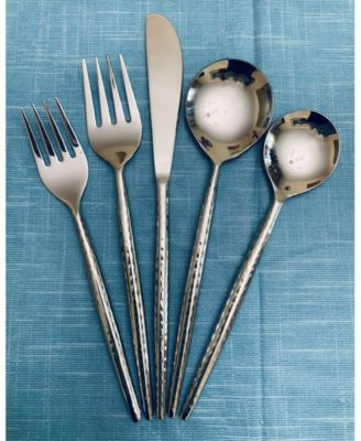 Hammered Flatware Set of 20 Pieces
