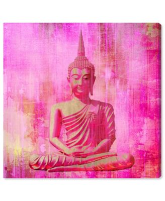 Buddha Pink Canvas Art, 16" x 16"