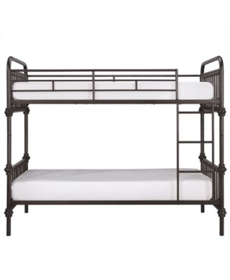 Calvados Antique Metal Bunk Bed, Twin
