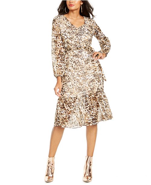 Thalia Sodi Animal Print Peasant Dress Created For Macy S Reviews