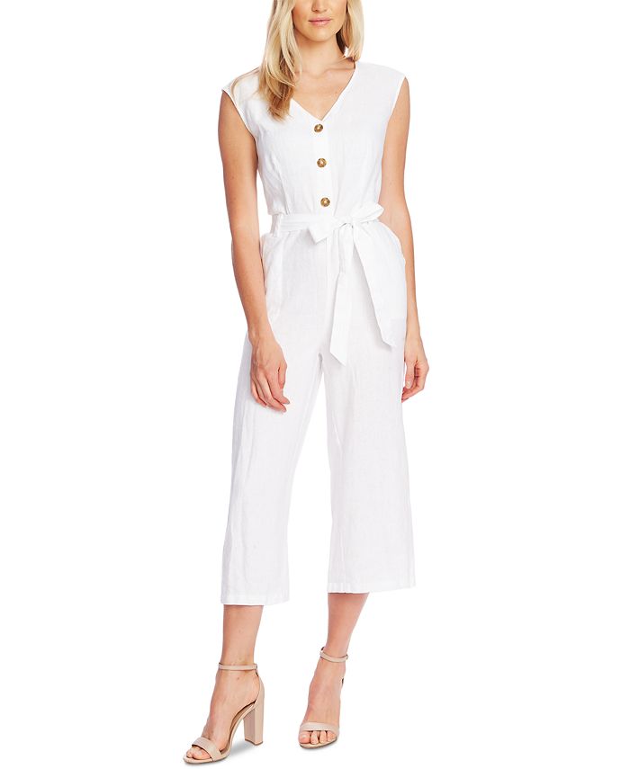 Vince Camuto Linen Sleeveless Jumpsuit Macy s