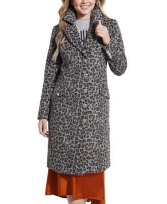 guess leopard print coat