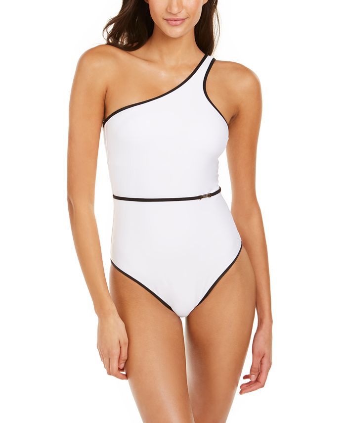 Calvin Klein Belted Bound One-Shoulder One-Piece Swimsuit & Reviews -  Swimsuits & Cover-Ups - Women - Macy's