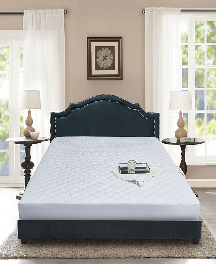 Blue Ridge DualAction 100 Cotton Damask Dot Mattress Pad, King Macy's