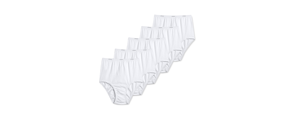 Women's Classics Cotton 5 Pack Brief Underwear 1743 - White