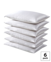 Fresh Ideas Satin Hair Keeper 6-Pack Pillow Protector Set, Standard - White