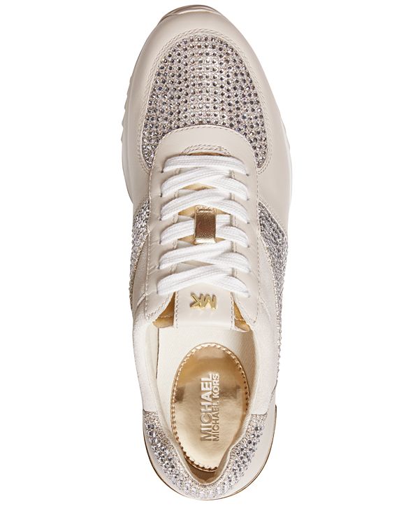 michael kors allie trainer sneakers black and gold